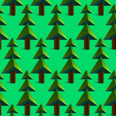 Düşük Poli ağaçlar paterni.