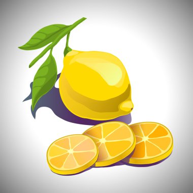 Taze limon ve limon yüzük