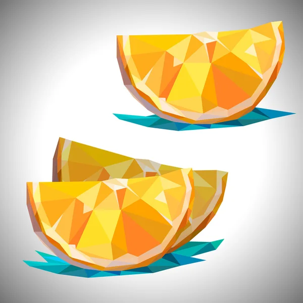 Düşük Poli Portakal dilim