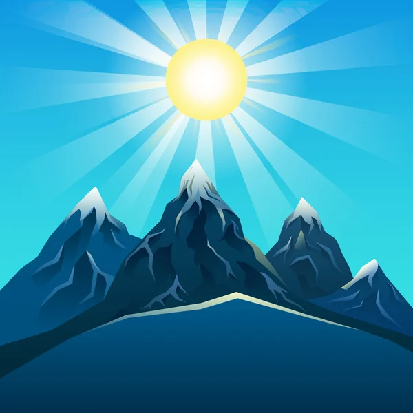 Dağların üzerinden gün doğumu