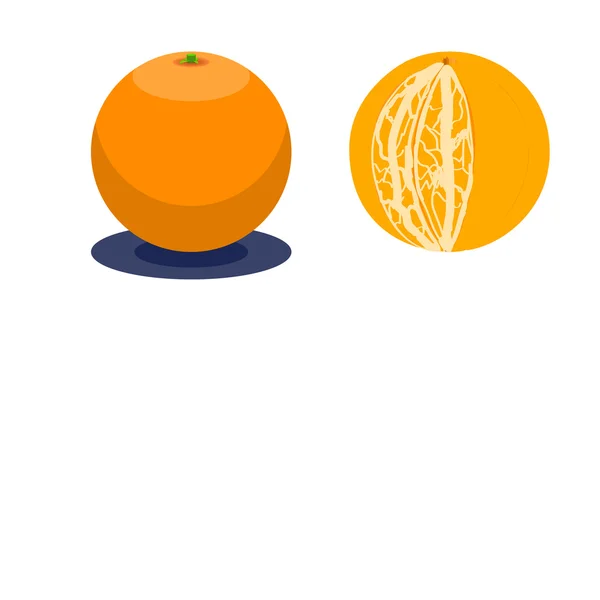 Oranges abstraites sur blanc — Image vectorielle