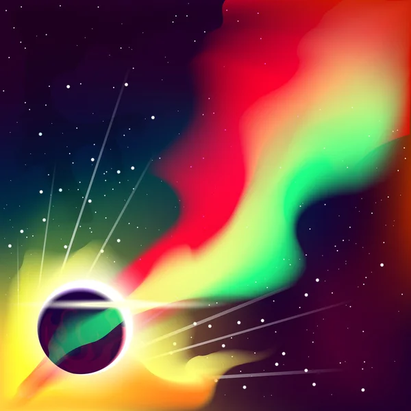 宇宙星雲と日食 ベクターグラフィックス