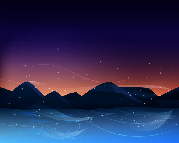 Montagnes étoiles visibles — Image vectorielle