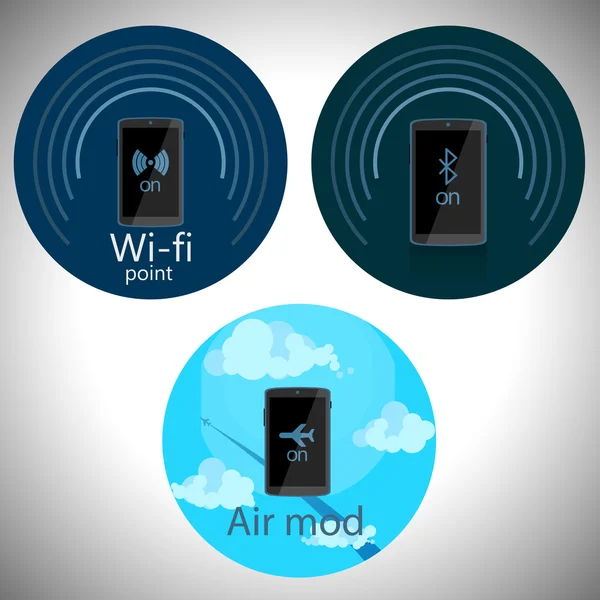 mobil telekomünikasyon simgeler.