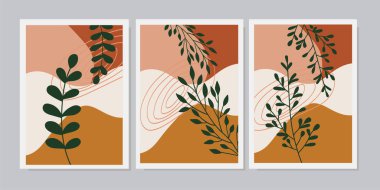 Duvar dekorasyonu, kartpostal ya da broşür kapağı tasarımı için yaratıcı minimalist el çizimleri. El çizimi vektör tasarımı elemanları. Vektör EPS10.