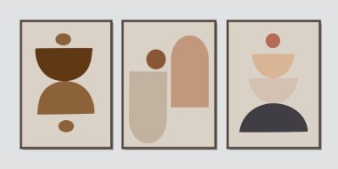 Duvar dekorasyonu, kartpostal ya da broşür kapağı tasarımı için yaratıcı minimalist el çizimleri. El çizimi vektör tasarımı elemanları. Vektör EPS10.