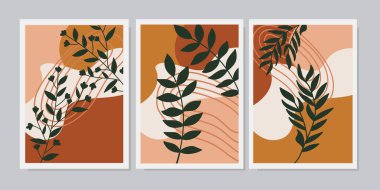 Duvar dekorasyonu, kartpostal ya da broşür kapağı tasarımı için yaratıcı minimalist el çizimleri. El çizimi vektör tasarımı elemanları. Vektör EPS10.