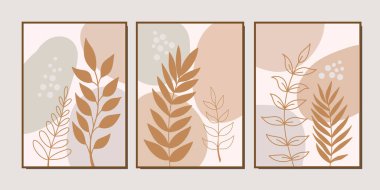 Duvar dekorasyonu, kartpostal ya da broşür kapağı tasarımı için yaratıcı minimalist el çizimleri. El çizimi vektör tasarımı elemanları. Vektör EPS10.