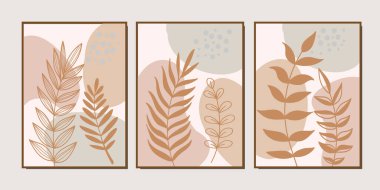 Duvar dekorasyonu, kartpostal ya da broşür kapağı tasarımı için yaratıcı minimalist el çizimleri. El çizimi vektör tasarımı elemanları. Vektör EPS10.