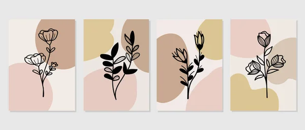 Duvar dekorasyonu, kartpostal ya da broşür kapağı tasarımı için yaratıcı minimalist el çizimleri. El çizimi vektör tasarımı elemanları. Vektör EPS10.