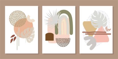 Duvar dekorasyonu, kartpostal ya da broşür kapağı tasarımı için yaratıcı minimalist el çizimleri. El çizimi vektör tasarımı elemanları. Vektör EPS10.