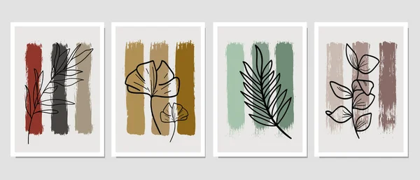 Duvar dekorasyonu, kartpostal ya da broşür kapağı tasarımı için yaratıcı minimalist el çizimleri. El çizimi vektör tasarımı elemanları. Vektör EPS10.