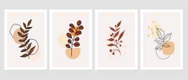 Duvar dekorasyonu, kartpostal ya da broşür kapağı tasarımı için yaratıcı minimalist el çizimleri. El çizimi vektör tasarımı elemanları. Vektör EPS10.