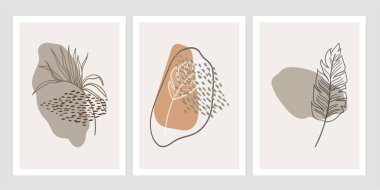 Duvar dekorasyonu, kartpostal ya da broşür kapağı tasarımı için yaratıcı minimalist el çizimleri. El çizimi vektör tasarımı elemanları. Vektör EPS10.