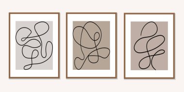 Duvar dekorasyonu, kartpostal ya da broşür kapağı tasarımı için yaratıcı minimalist el çizimleri. El çizimi vektör tasarımı elemanları. Vektör EPS10.