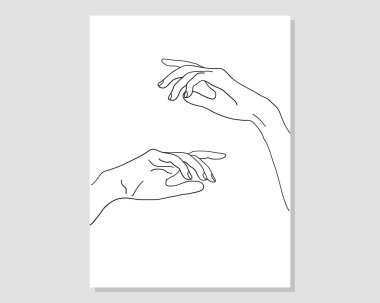 Vektör resminin asgari ve soyut sürekli çizimi. Vektör EPS10.