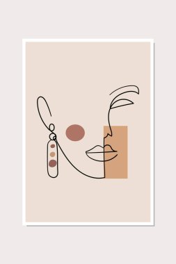 Vektör resminin asgari ve soyut sürekli çizimi. Vektör EPS10.