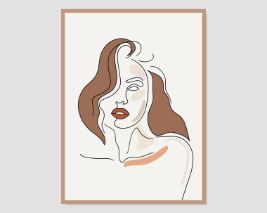 Vektör resminin asgari ve soyut sürekli çizimi. Vektör EPS10.