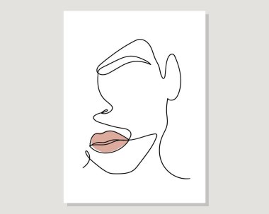 Vektör resminin asgari ve soyut sürekli çizimi. Vektör EPS10.