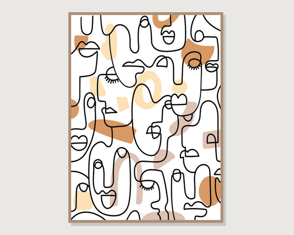 Минимальное и абстрактное непрерывное рисование векторного изображения. Вектор S10.