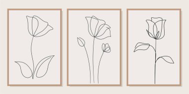 Vektör resminin asgari ve soyut sürekli çizimi. Vektör EPS10.