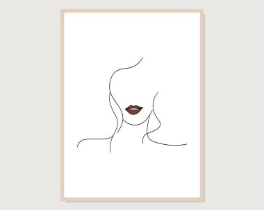 Vektör resminin asgari ve soyut sürekli çizimi. Vektör EPS10.