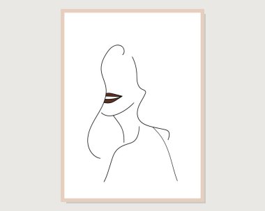 Vektör resminin asgari ve soyut sürekli çizimi. Vektör EPS10.