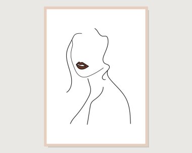 Vektör resminin asgari ve soyut sürekli çizimi. Vektör EPS10.