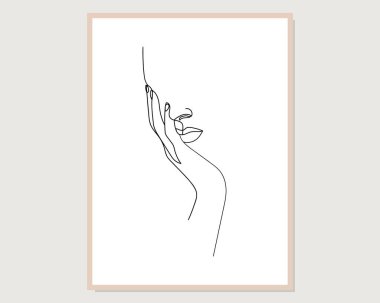 Vektör resminin asgari ve soyut sürekli çizimi. Vektör EPS10.