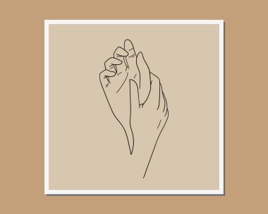 Vektör resminin asgari ve soyut sürekli çizimi. Vektör EPS10.