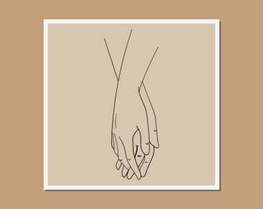 Vektör resminin asgari ve soyut sürekli çizimi. Vektör EPS10.