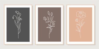 Vektör resminin asgari ve soyut sürekli çizimi. Vektör EPS10.