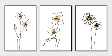 Duvar dekorasyonu, kartpostal ya da broşür kapağı tasarımı için yaratıcı minimalist el çizimleri. El çizimi vektör tasarımı elemanları. Vektör EPS10.