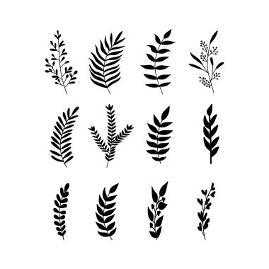 Duvar dekorasyonu, kartpostal ya da broşür kapağı tasarımı için yaratıcı minimalist el çizimleri. El çizimi vektör tasarımı elemanları. Vektör EPS10.