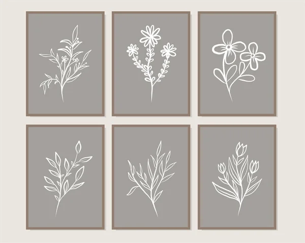 Duvar dekorasyonu, kartpostal ya da broşür kapağı tasarımı için yaratıcı minimalist el çizimleri. El çizimi vektör tasarımı elemanları. Vektör EPS10.