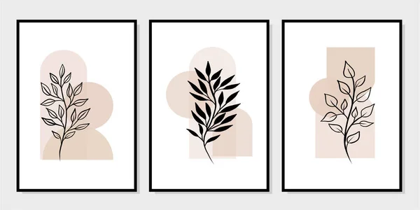 Набір Креативних Мінімалістичних Малюнків Рук Прикраси Стін Листівок Або Дизайну — стоковий вектор