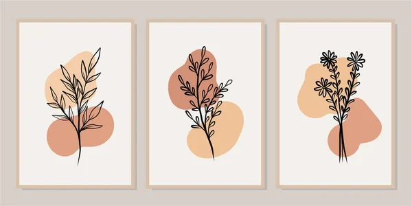 Kreative Minimalistische Handgezeichnete Illustrationen Für Wanddekorationen Postkarten Oder Broschüren Handzeichnen — Stockvektor