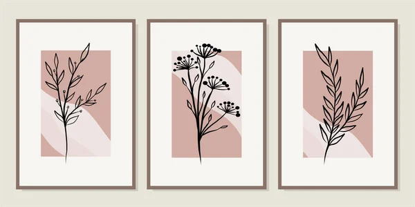 Duvar dekorasyonu, kartpostal ya da broşür kapağı tasarımı için yaratıcı minimalist el çizimleri. El çizimi vektör tasarımı elemanları. Vektör EPS10.