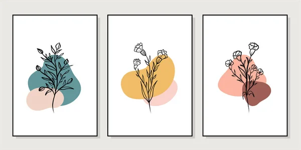 Duvar dekorasyonu, kartpostal ya da broşür kapağı tasarımı için yaratıcı minimalist el çizimleri. El çizimi vektör tasarımı elemanları. Vektör EPS10.