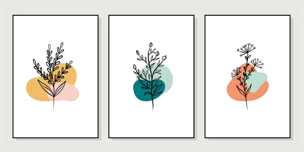 Duvar dekorasyonu, kartpostal ya da broşür kapağı tasarımı için yaratıcı minimalist el çizimleri. El çizimi vektör tasarımı elemanları. Vektör EPS10.