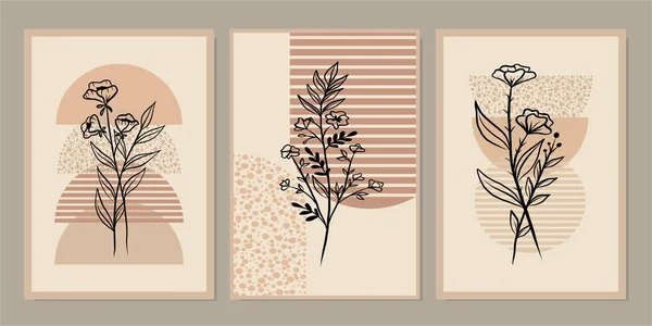 Duvar dekorasyonu, kartpostal ya da broşür kapağı tasarımı için yaratıcı minimalist el çizimleri. El çizimi vektör tasarımı elemanları. Vektör EPS10.