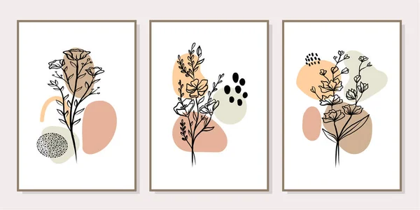 Duvar dekorasyonu, kartpostal ya da broşür kapağı tasarımı için yaratıcı minimalist el çizimleri. El çizimi vektör tasarımı elemanları. Vektör EPS10.