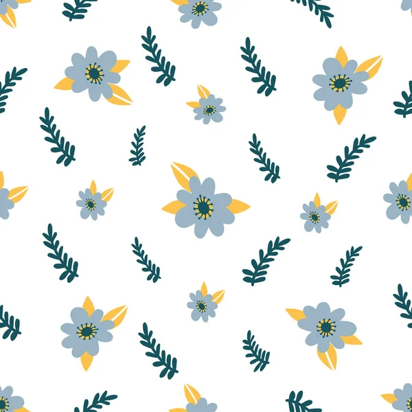 Квітковий Безшовний Візерунок Векторний Дизайн Паперу Обкладинки Моди Шпалер Тканини — стоковий вектор