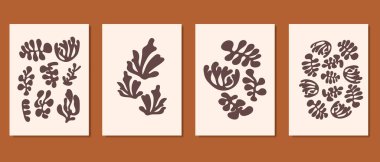 Duvar dekorasyonu, kartpostal ya da broşür kapağı tasarımı için yaratıcı minimalist el çizimleri. El çizimi vektör tasarımı elemanları. Vektör EPS10.