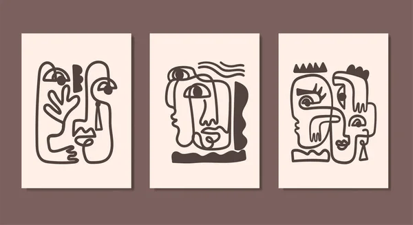 Duvar dekorasyonu, kartpostal ya da broşür kapağı tasarımı için yaratıcı minimalist el çizimleri. El çizimi vektör tasarımı elemanları. Vektör EPS10.