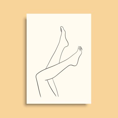 Vektör resminin asgari ve soyut sürekli çizimi. Vektör EPS10.