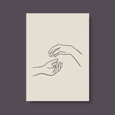 Vektör resminin asgari ve soyut sürekli çizimi. Vektör EPS10.