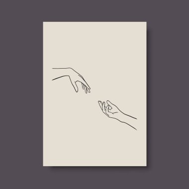 Vektör resminin asgari ve soyut sürekli çizimi. Vektör EPS10.