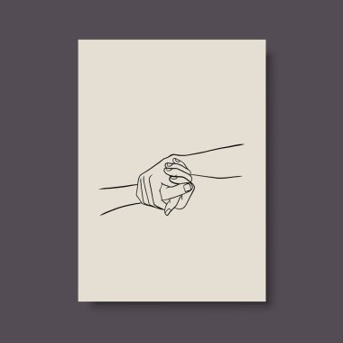 Vektör resminin asgari ve soyut sürekli çizimi. Vektör EPS10.