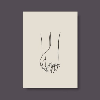 Vektör resminin asgari ve soyut sürekli çizimi. Vektör EPS10.